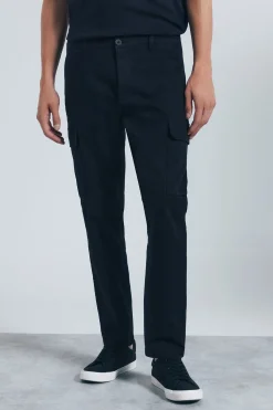 Springfield Pantalón cargo slim fit negro Clearance