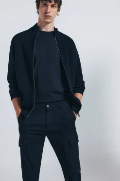 Springfield Pantalón cargo slim fit negro Clearance