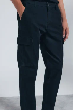 Springfield Pantalón cargo slim fit negro Clearance