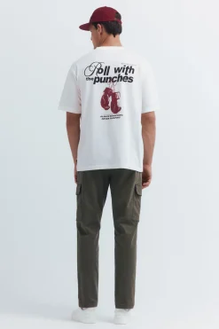 Springfield Pantalón cargo slim fit kaki Clearance