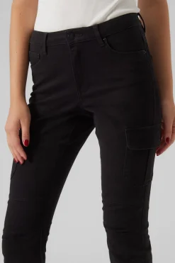 Vero Moda Pantalón cargo tobillero Negro Sale