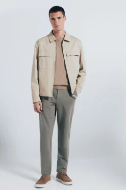 Springfield Pantalón chino comfort slim fit kaki Online