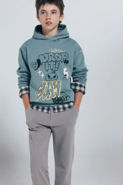 Springfield Kids Pantalón chino comfort slim fit niño gris Discount