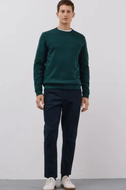 Cortefiel Pantalón chino confort regular fit Azul marino Sale