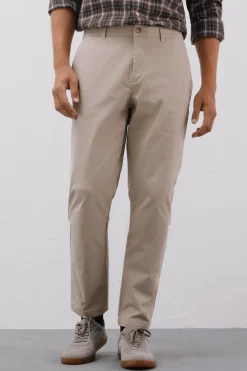 Cortefiel Pantalón chino confort regular fit Beige Outlet