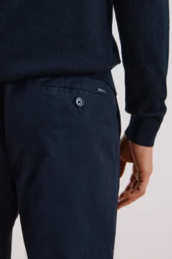 Cortefiel Pantalón chino confort tapered fit Azul marino Sale