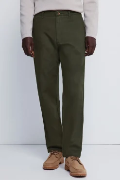 Springfield Pantalón chino dobby comfort fit kaki Discount