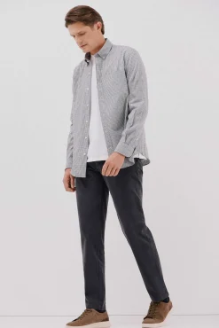 Cortefiel Pantalón chino lavado Gris Sale