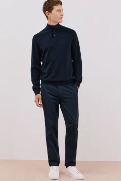 Cortefiel Pantalón chino ligero regular fit Azul marino Online