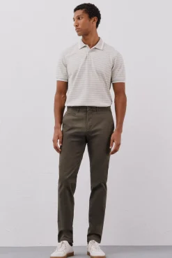 Cortefiel Pantalón chino ligero slim fit Kaki Best