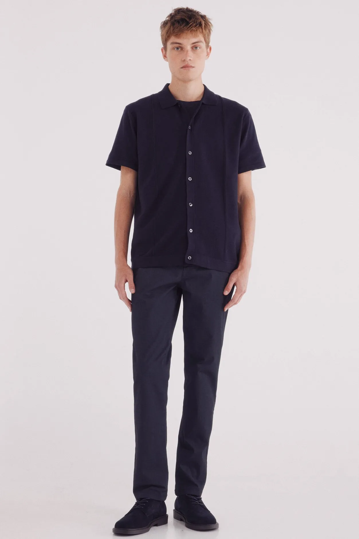 Springfield Pantalón chino microestampado slim fit azul Best