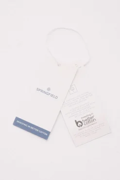 Springfield Pantalón chino microestampado slim fit azul Best