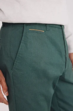 Springfield Pantalón chino microestampado slim fit verde Best