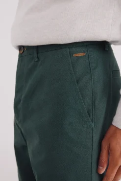 Springfield Pantalón chino microestampado slim fit verde Best