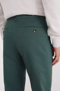 Springfield Pantalón chino microestampado slim fit verde Best