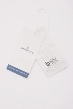 Springfield Pantalón chino microestampado slim fit beige Hot