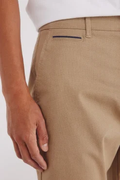 Springfield Pantalón chino microestampado slim fit beige Hot