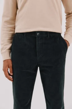 Cortefiel Pantalón chino pana Verde oscuro Hot