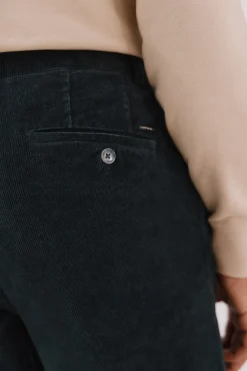 Cortefiel Pantalón chino pana Verde oscuro Hot