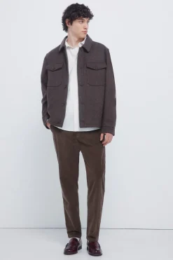 Springfield Pantalón chino pana lavada comfort slim fit estampado Best