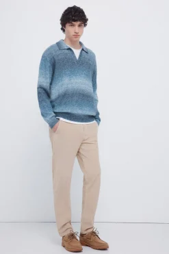 Springfield Pantalón chino pana lavada comfort slim fit beige Outlet