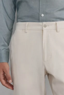 Pedro del Hierro Pantalón chino pana ligera slim fit Crudo Hot