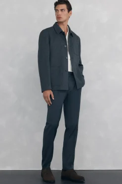 Pedro del Hierro Pantalón chino pinzas tapered fit Gris Discount