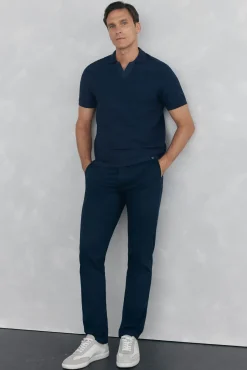 Pedro del Hierro Pantalón chino print slim Azul Sale