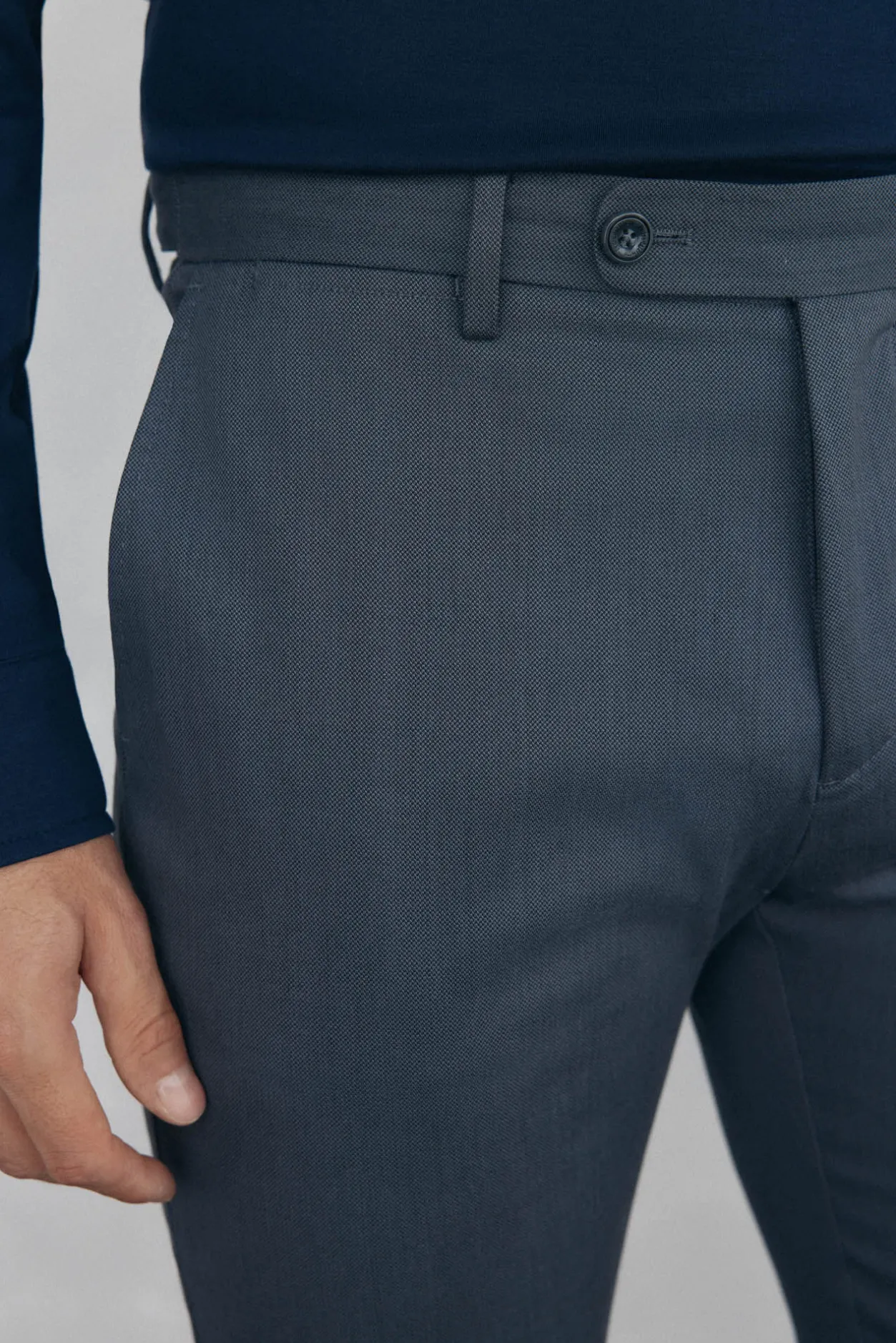 Pedro del Hierro Pantalón chino print slim Gris Sale