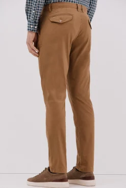 Cortefiel Pantalón chino print slim Camel Clearance