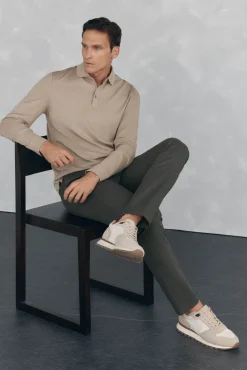 Pedro del Hierro Pantalón chino print slim Verde Hot