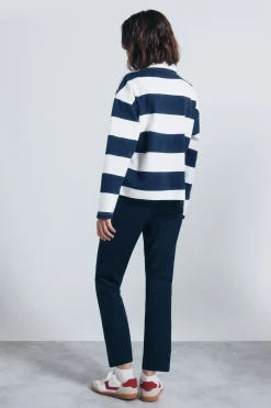 Springfield Pantalón chino recto azul Hot