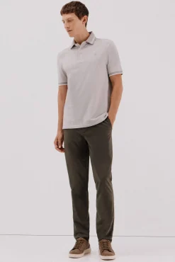 Cortefiel Pantalón chino regular fit Kaki Outlet