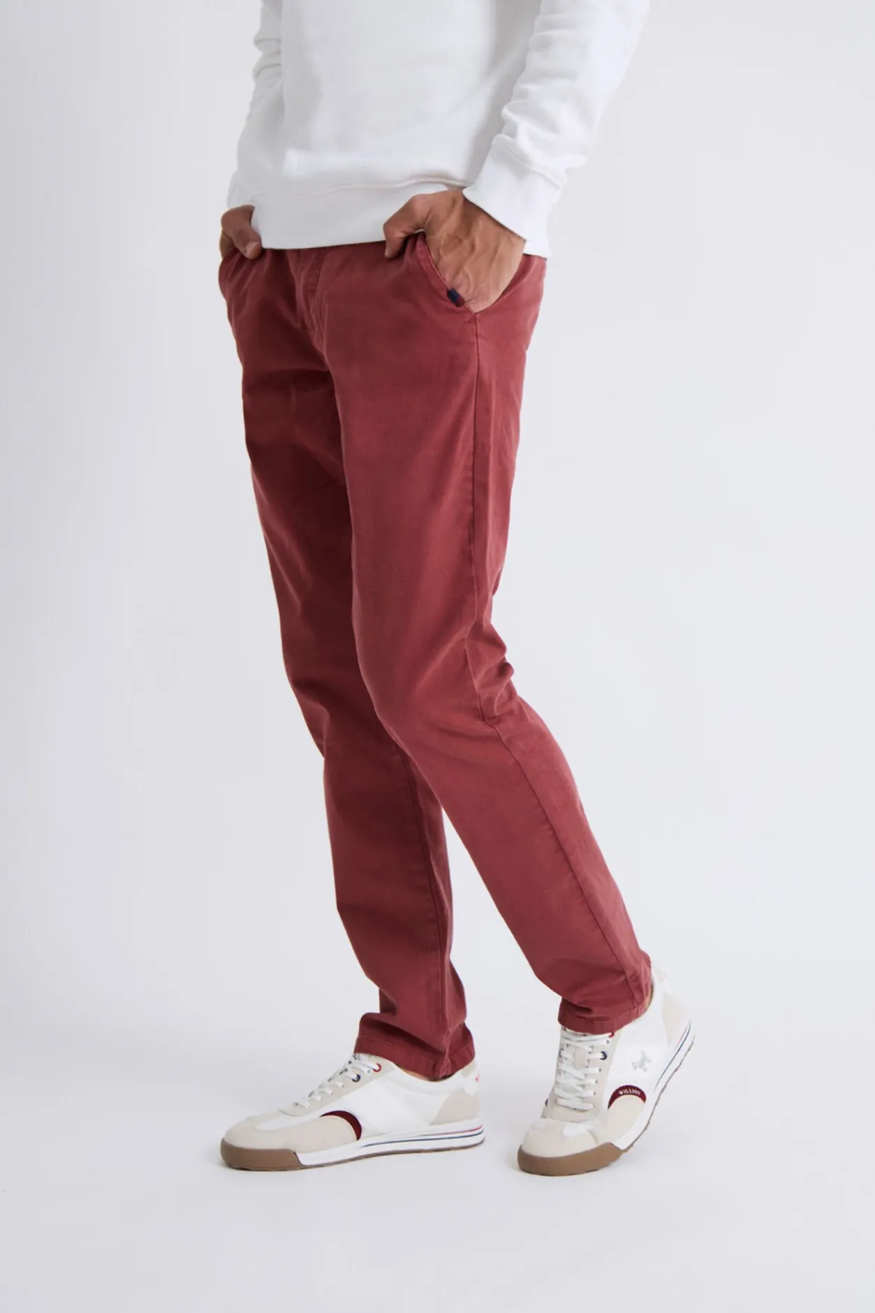 Williot Pantalón Chino Slim Granate Clearance