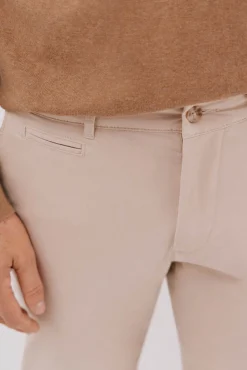 Cortefiel Pantalón chino slim fit Beige New