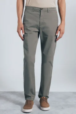 Springfield Pantalón chino slim fit kaki Sale