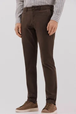 Cortefiel Pantalón chino slim fit Marr&oacute;n oscuro Clearance