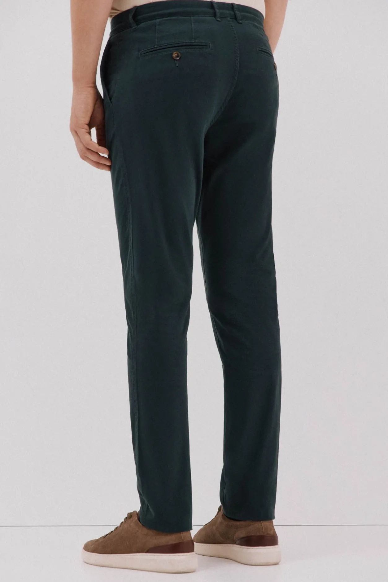 Cortefiel Pantalón chino slim fit Verde oscuro Hot