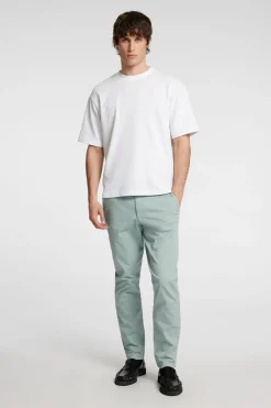 Selected Pantalón chino Slim Fit confeccionado con algodón orgánico Verde