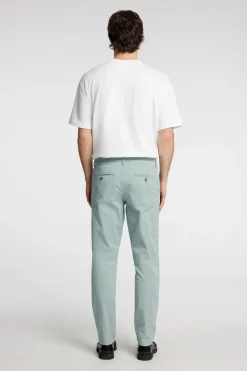 Selected Pantalón chino Slim Fit confeccionado con algodón orgánico Verde