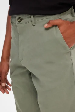 Selected Pantalón chino Slim Fit confeccionado con algodón orgánico Verde Hot