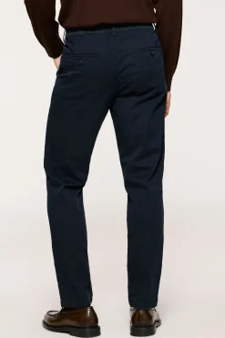 Selected Pantalón chino Slim Fit confeccionado con algodón orgánico Azul marino Hot