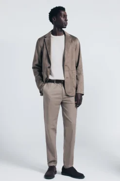 Springfield Pantalón chino vestir comfort slim fit nude Clearance