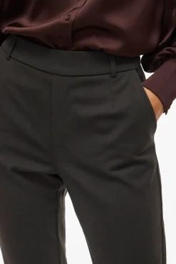 Vila Pantalón cintura elástica Negro Hot