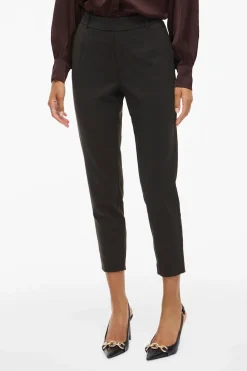 Vila Pantalón cintura elástica Negro Hot