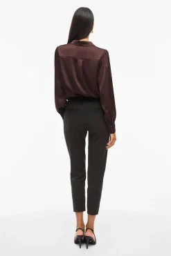 Vila Pantalón cintura elástica Negro Hot