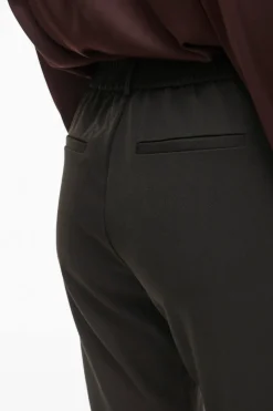 Vila Pantalón cintura elástica Negro Hot