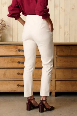 Polín Et Moi Pantalón cinturón Bianca Beige