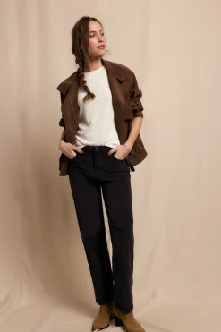 Slowlove Pantalón Corduroy Cuts Marr&oacute;n oscuro Hot