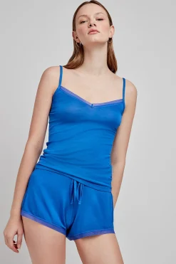 Gisela Pantalón corto pijama azul Outlet